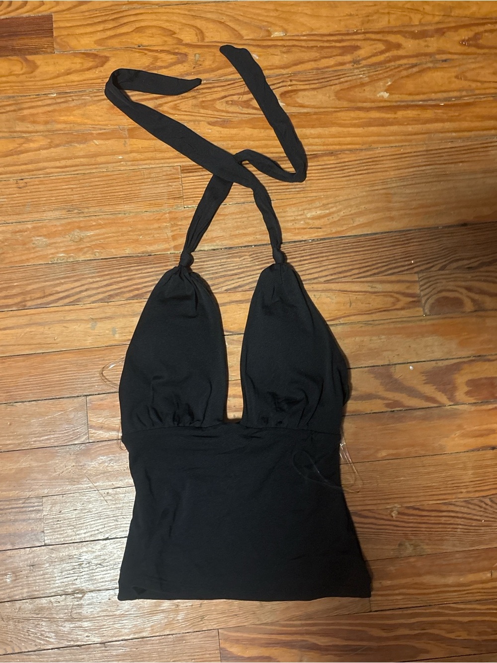 Women’s Black Halter Going Out Top